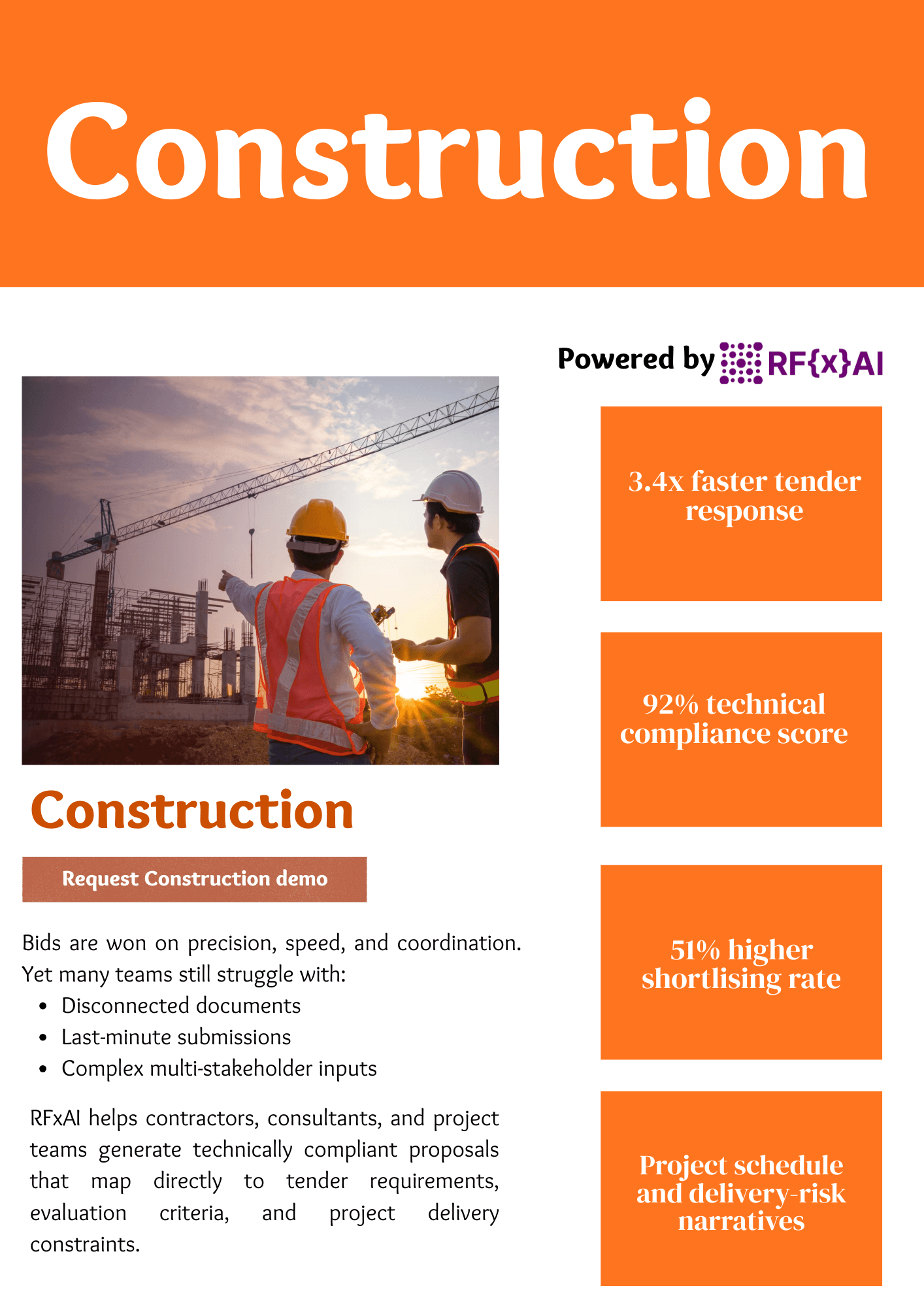 Construction professional using RFxAI